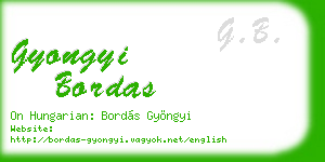 gyongyi bordas business card